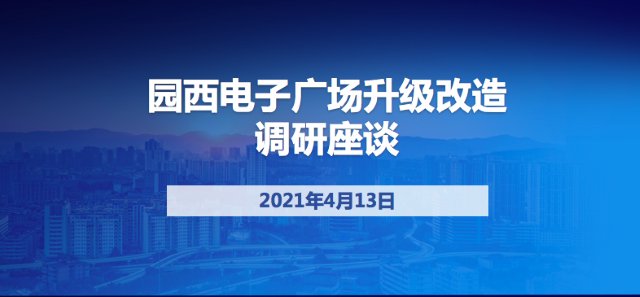 梁崑书记率队调研园西电子广场升级改造
